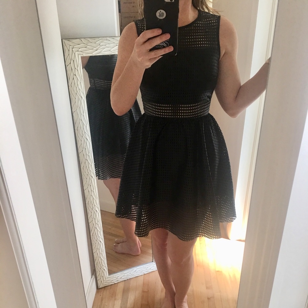 Faux leather,cut-out, 80’s/Art Deco inspired dress